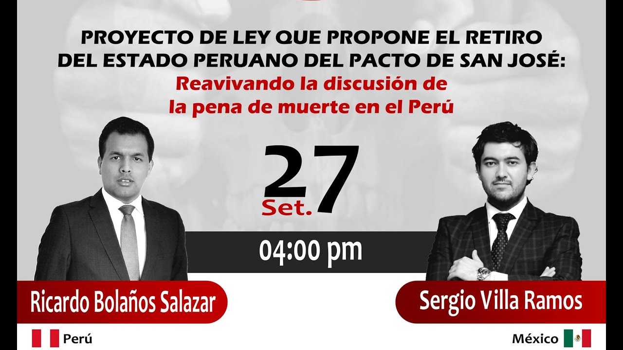 PROYECTO DE LEY QUE PROPONE EL RETIRO DEL ESTADO PERUANO DEL PACTO DE SAN JOSÉ... - #CAJDERS