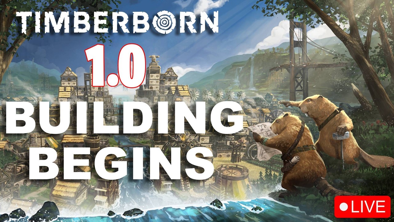 [LIVE🔴] I like big DAMS and I cannot lie! | Timberborn 1.0 Experiemental, First Time! Day 3