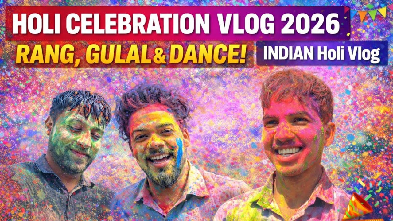 Holi Celebration Vlog 2026 🥳 | Rang, Gulal, Dance & Unlimited Fun | Indian Holi Vlog