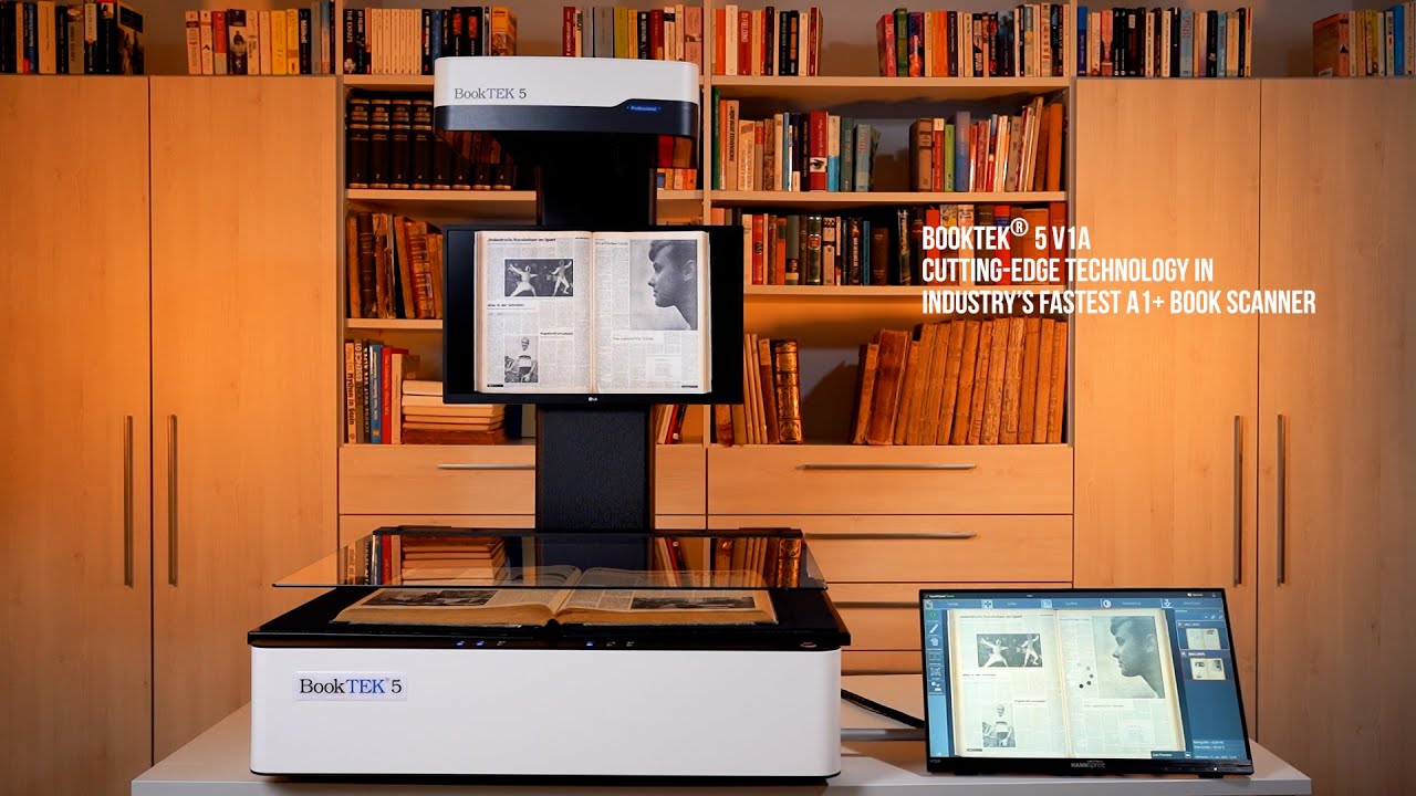 Professional Book Scanner BookTEK 5 V1A for Archives, Libraries & Offices