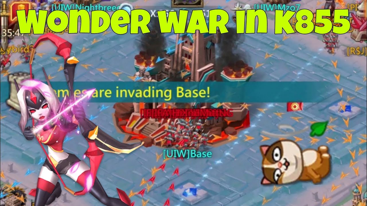 Lords Mobile - 3 hours wonder war. Crazy fight 3 vs 3 rallies. Trying to get the base