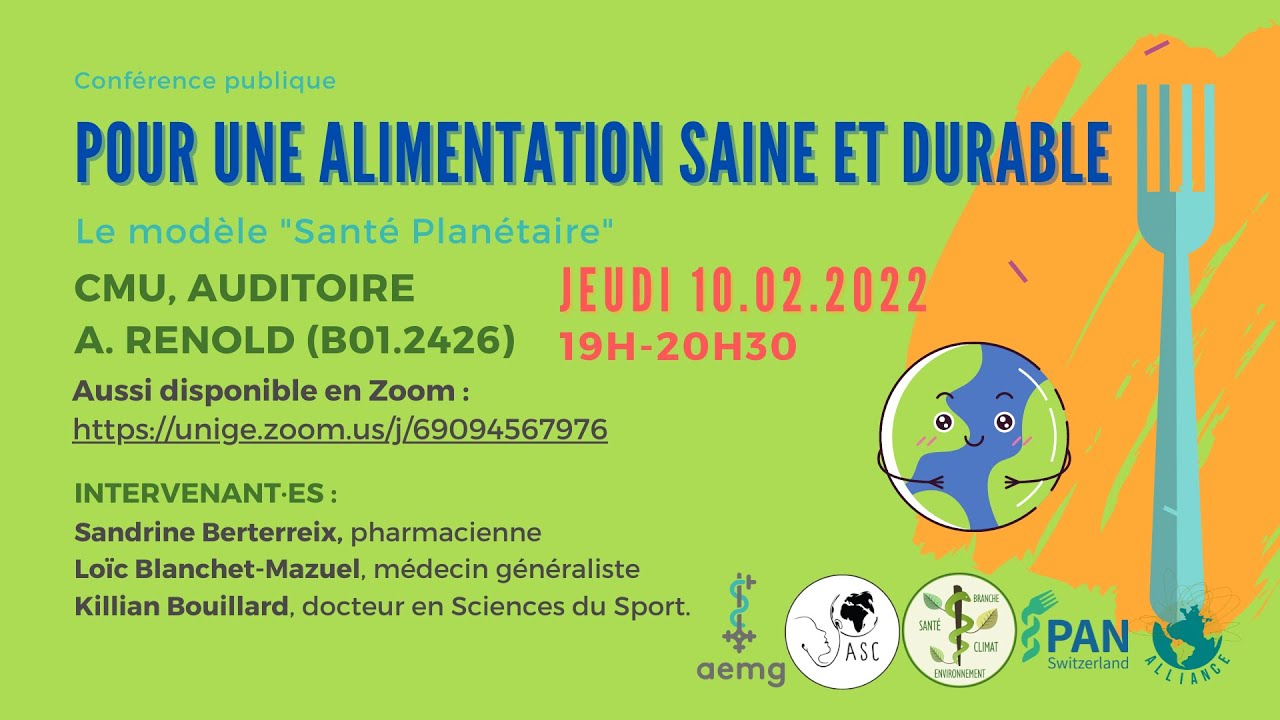 Conf&eacute;rence : Pour une alimentation saine et durable