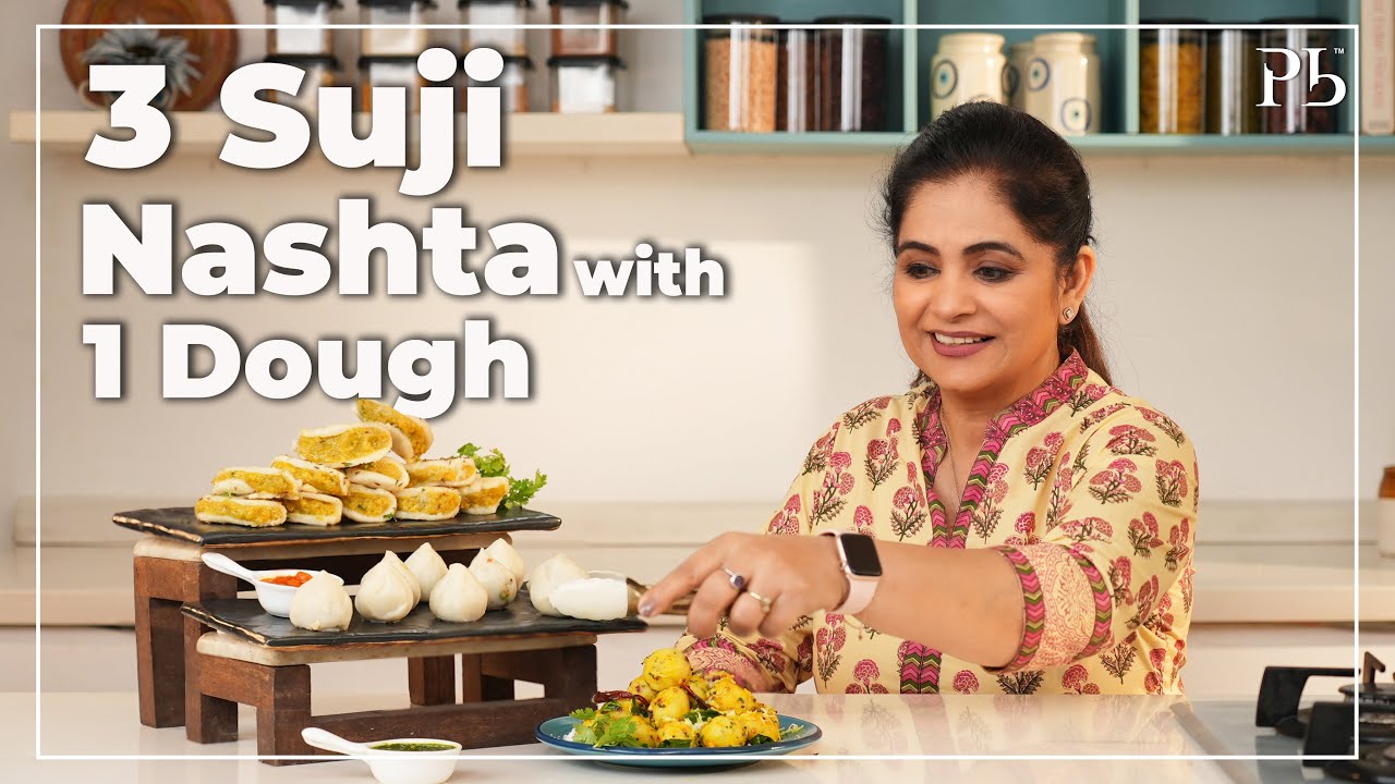 3 Suji Nashta with 1 Dough I Breakfast Recipes I 1 सूजी के आटे से बनायें 3 नाश्ता I Pankaj Bhadouria