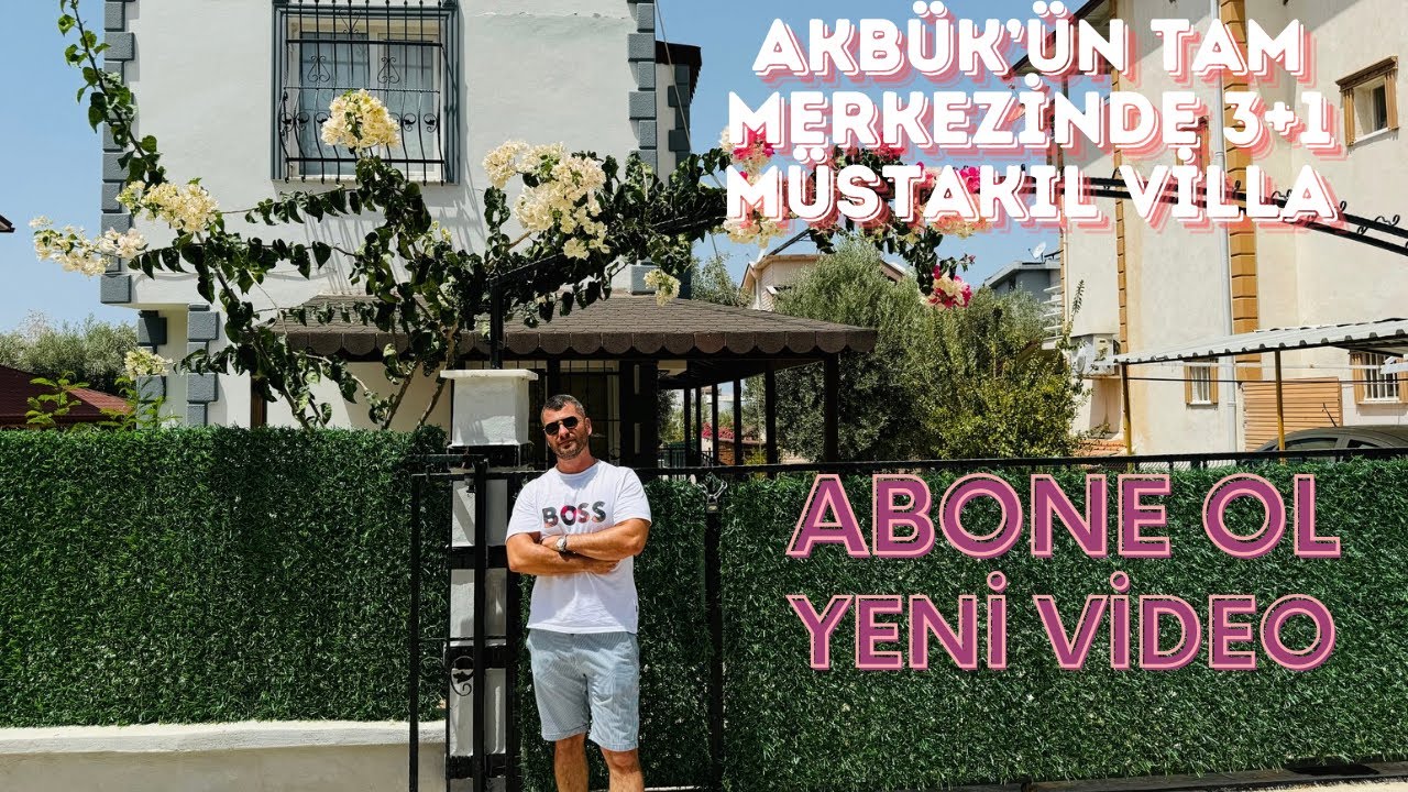 Akbük'ün Tam Merkezin'de 3+1 Tam Müstakil Eşyalı 6.500.000 TL Olan Villamız Beyeninize sunulmuştur.