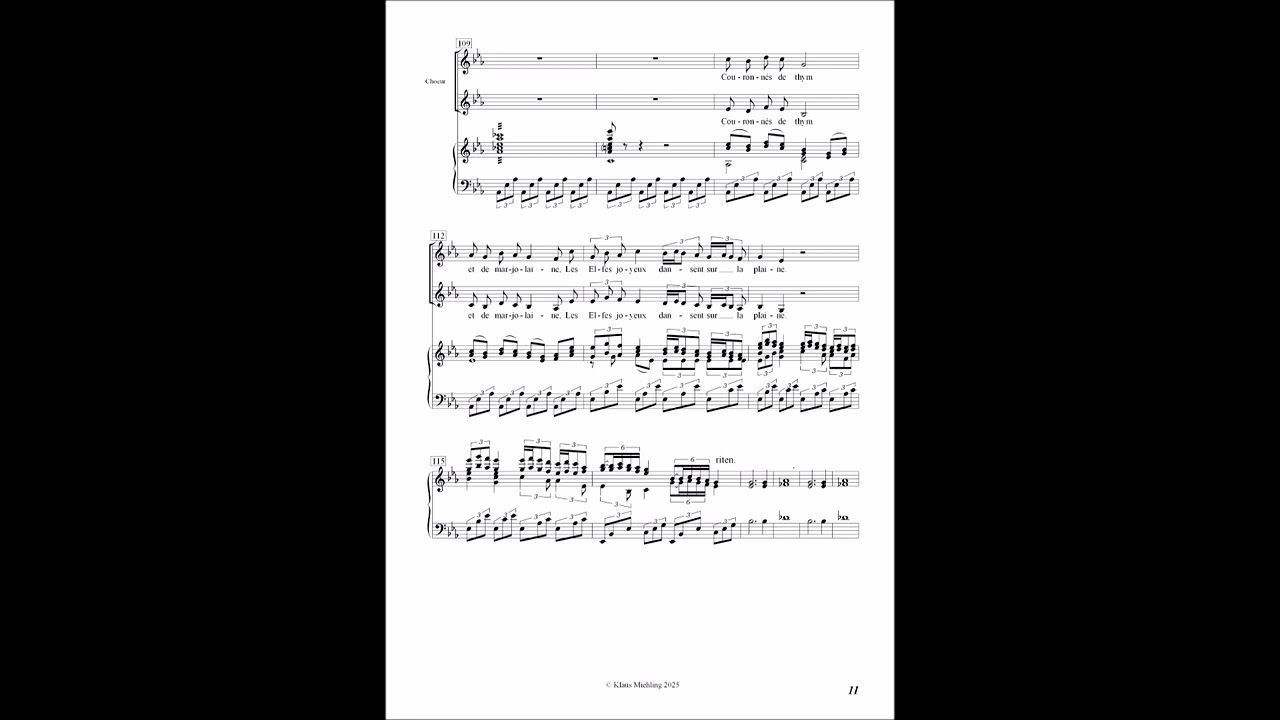 Klaus Miehling: "Les Elfes" nach Ch.-M.-R. Leconte de Lisle für Soli, Frauenchor und Orchester