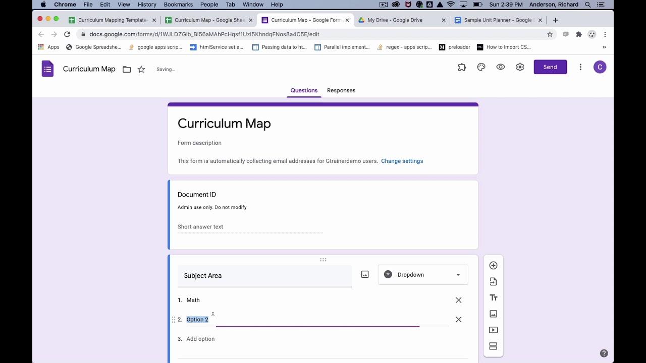 NEW:  Curriculum Mapping:  First Look at New and Easy Set-up