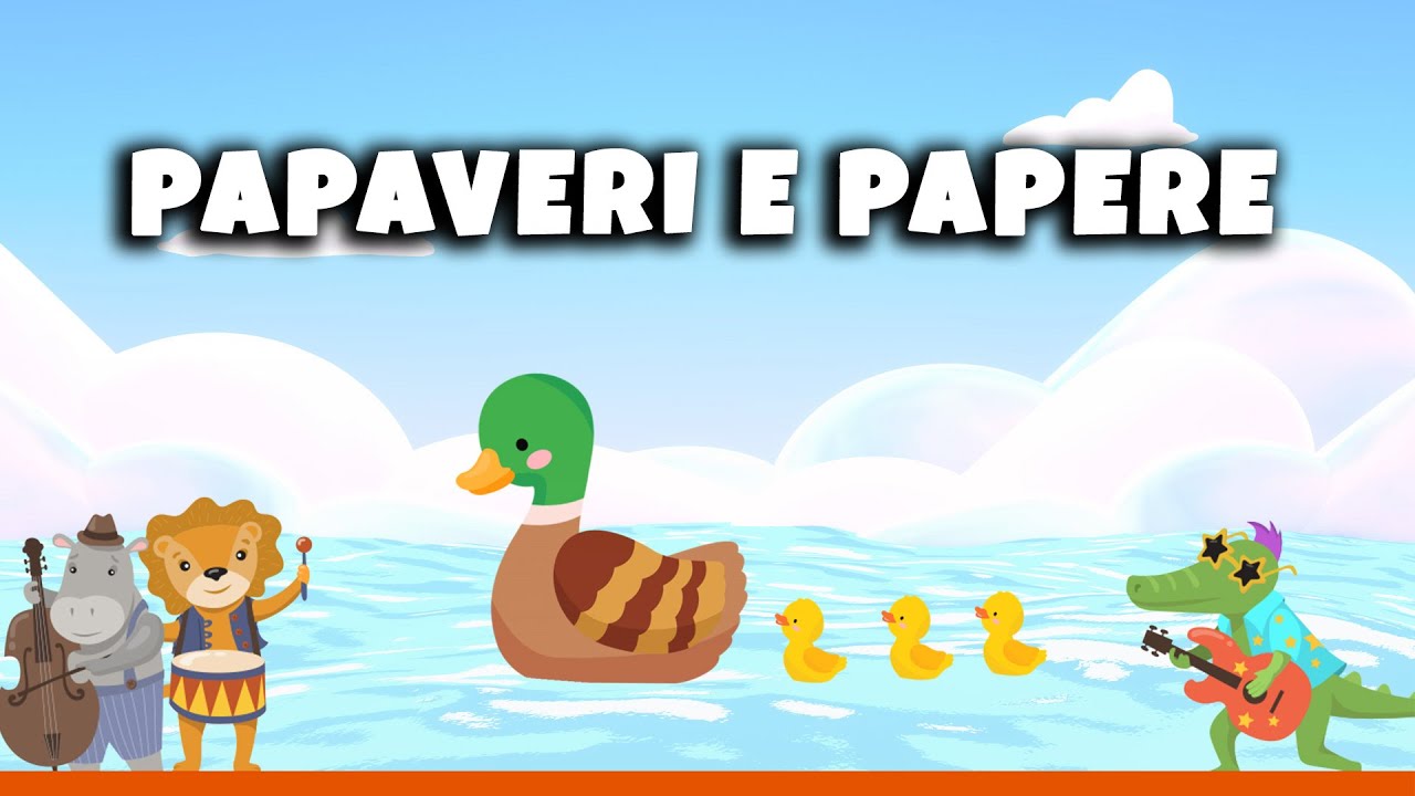 PAPAVERI E PAPERE - Canzoni per bambini (Karaoke con testo)