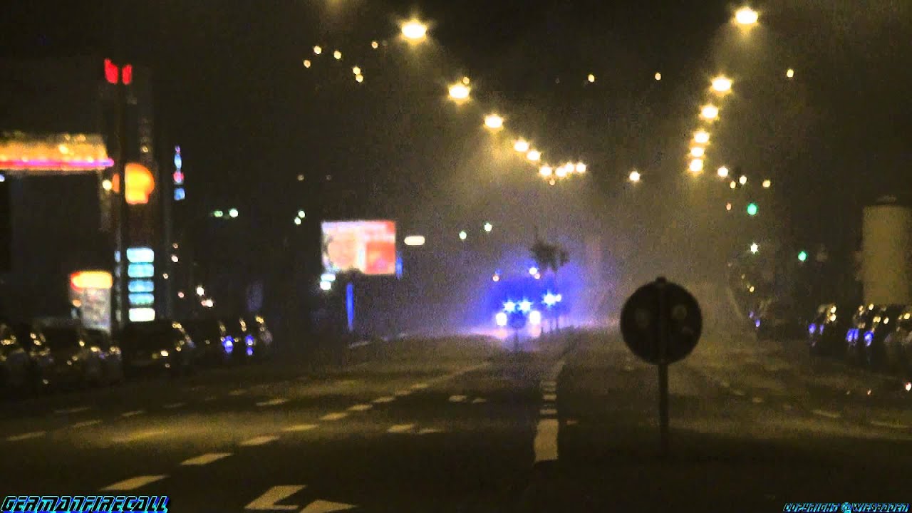 Wohnungsbrand Wiesbaden-Dotzheim - Einsatzfahrten Feuerwehr/Rettungsdienst/Polizei