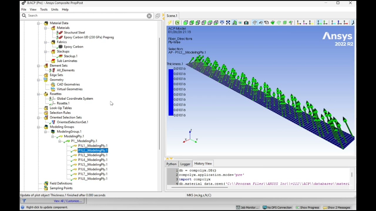 #Ansys #Композиты Моделирование ламината в условиях растяжения