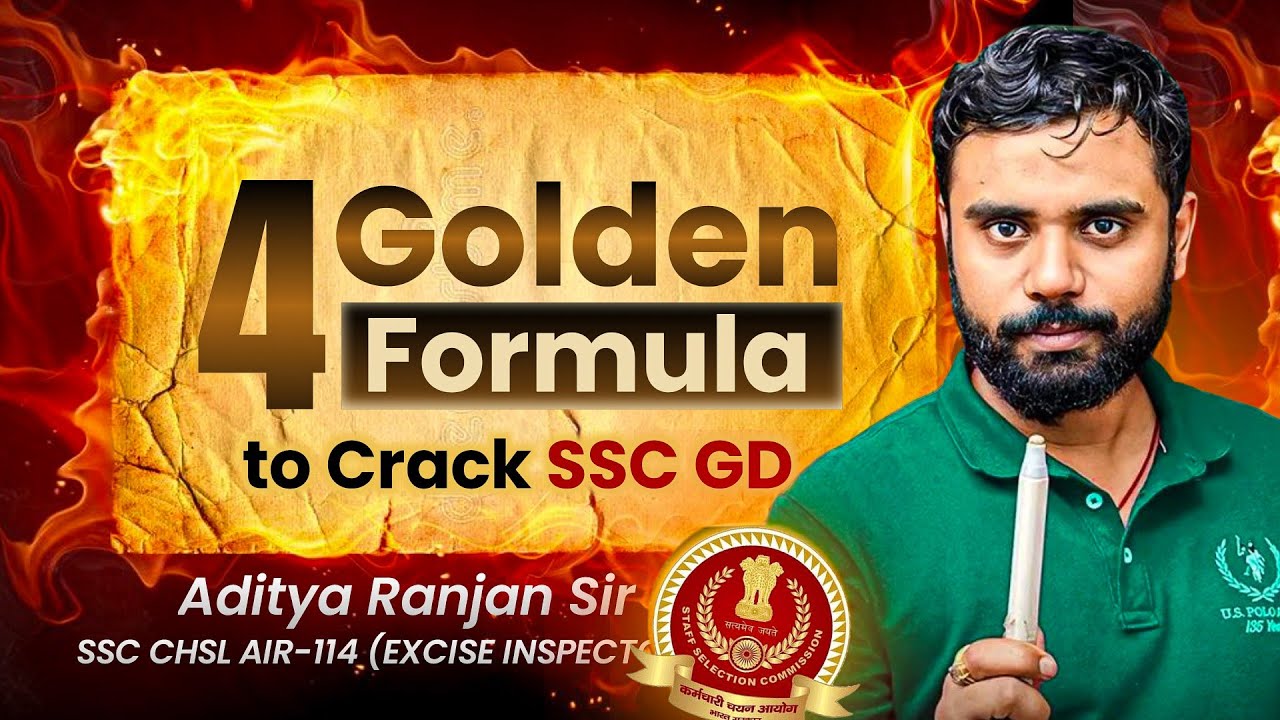 🔴 4 Golden Rule to Crack SSC GD 2026 || Aditya Ranjan Sir | SSC GD Strategy 2026