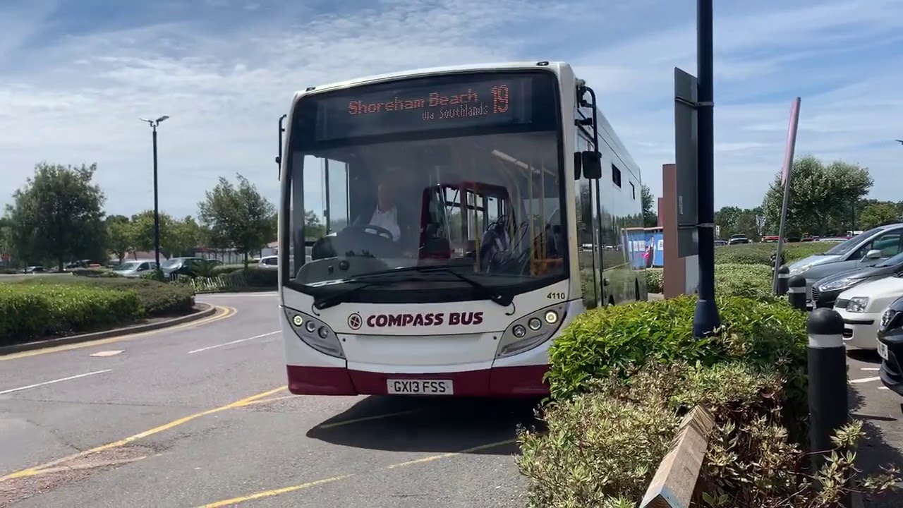 COMPASS BUS ROUTE 19 ARRIVING INTO HOLMBUSH CENTRE