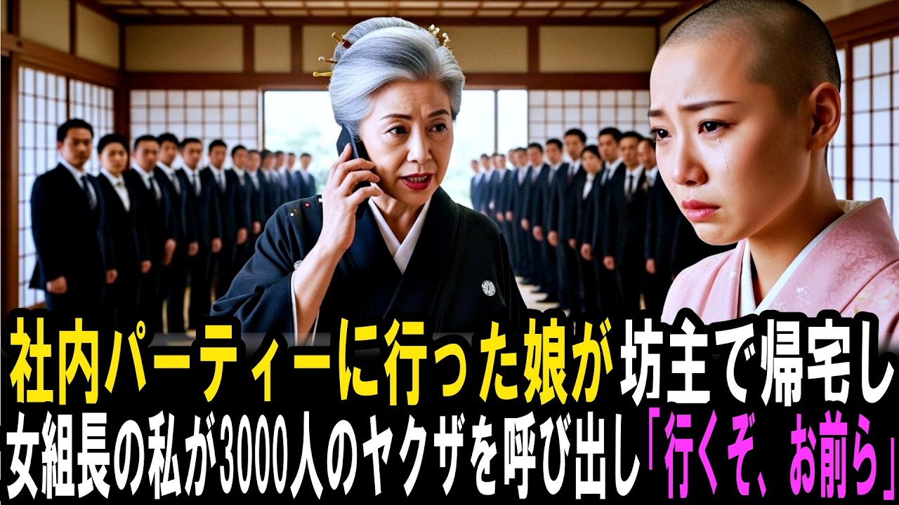 社内パーティーに行った娘が坊主で帰宅→女組長の私が3000人のヤクザを呼び出し「行くぞ、お前ら」
