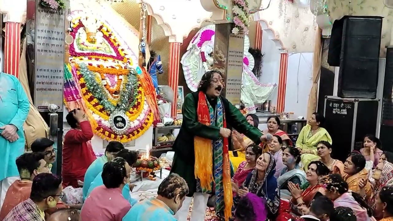 श्री सनातन धर्म मंदिर नांगल राय बाज़ार दिल्ली होली महोत्सव गायक श्री मनोज शर्मा जी 25/2/2026