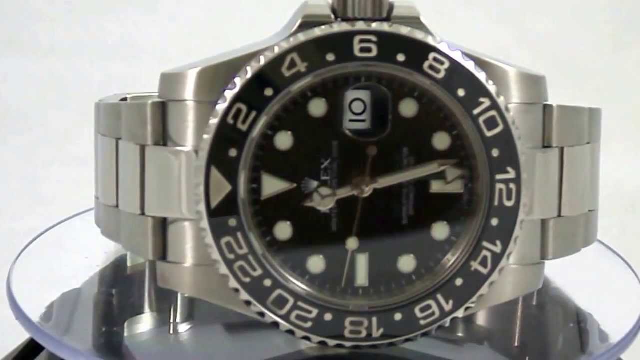 Rolex GMT Master II 116710 with black dial and black Cerachrom bezel