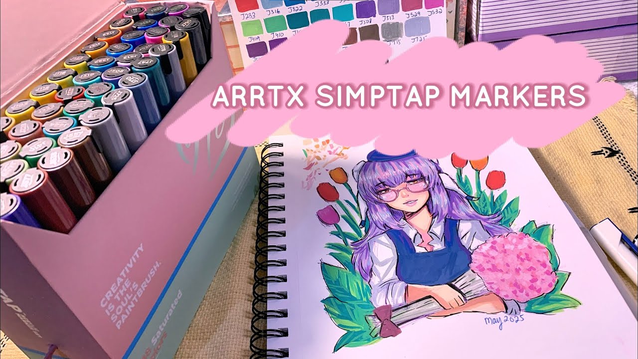 🎨Trying out Arrtx SIMPTAP Acrylic Markers!! + GIVEWAY!! [CLOSED]🎨