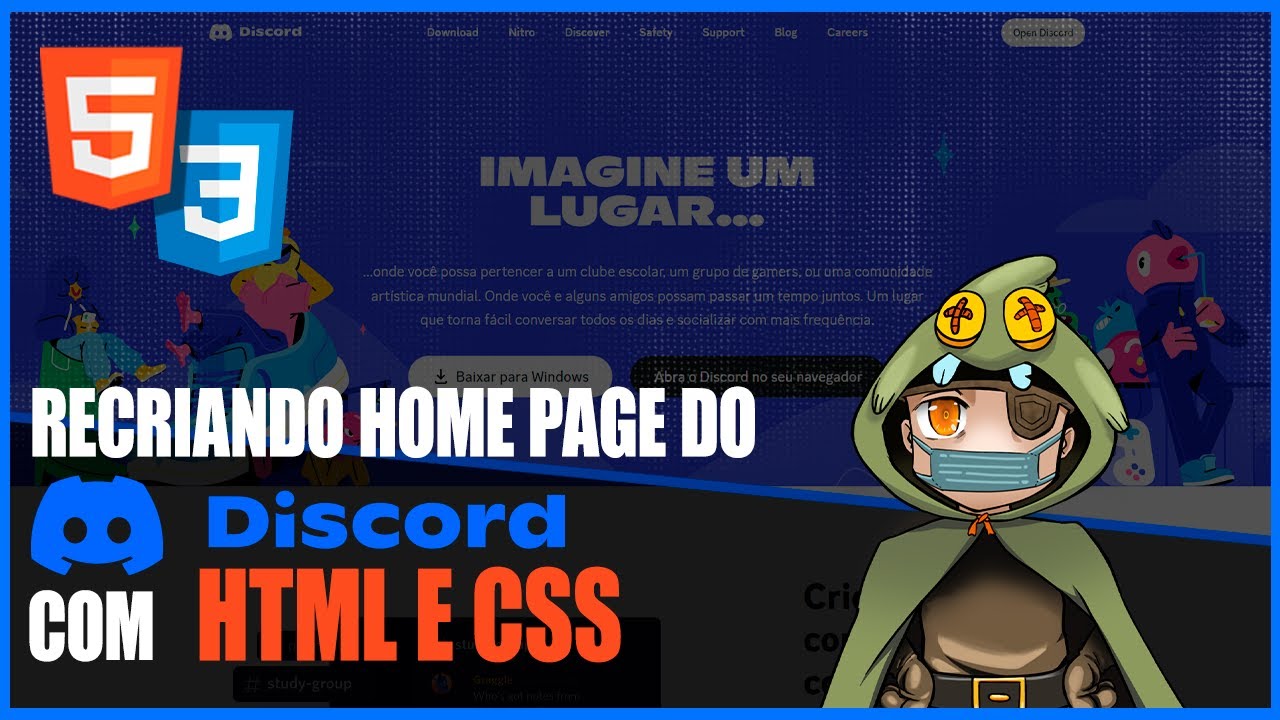 Aula de HTML5 e CSS3 - Recriando Página Home do Discord