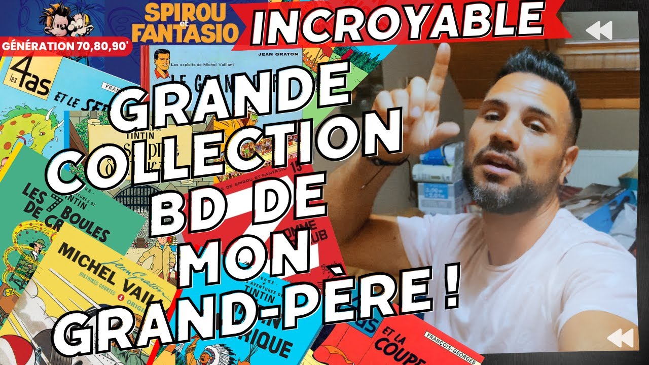 GRANDE COLLECTION BD DE MON GRAND-PÈRE ! TINTIN, SPIROU ET FANTASIO, ALIX, MICHEL VAILLANT & LES 4S!
