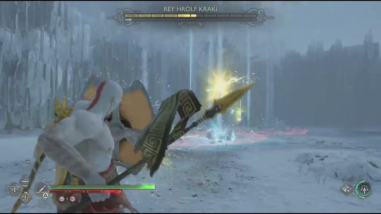 God of War Ragnarok kratos vs rey berserker en dame God of War sin recibir daño