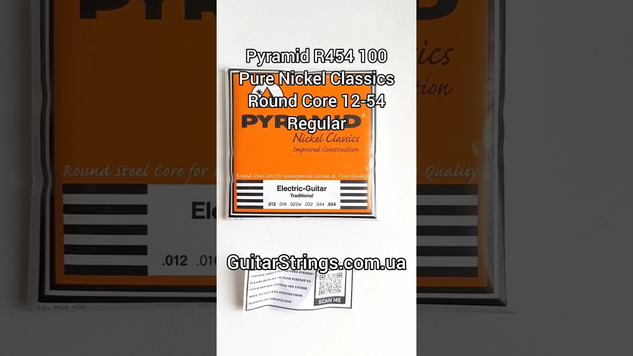 Pyramid R454 100 Pure Nickel Classics Round Core 12-54 Regular #guitarstrings #pyramidstrings
