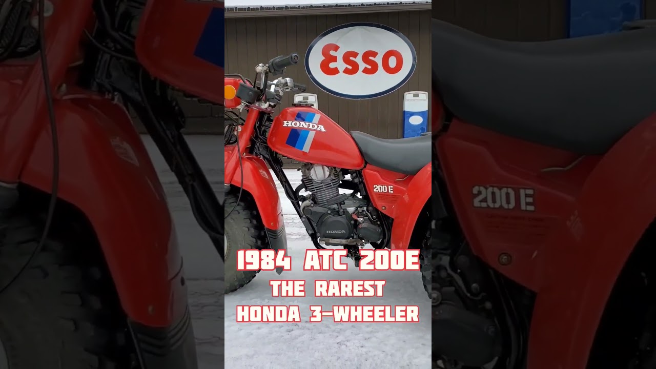 The 1984 Honda ATC 200E is the rarest Honda 3 wheeler.  Ever seen one in person?  #honda #atv #rare