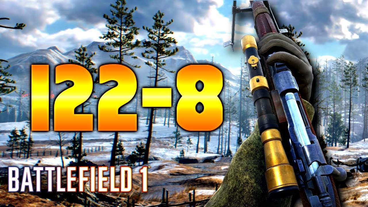 БЕЗУМНАЯ M1903 СНАЙПЕРСКАЯ 122-8 ЗАПИСЬ ГЛАВНЫЕ МОМЕНТЫ ИГРЫ BATTLEFIELD 1 ПК