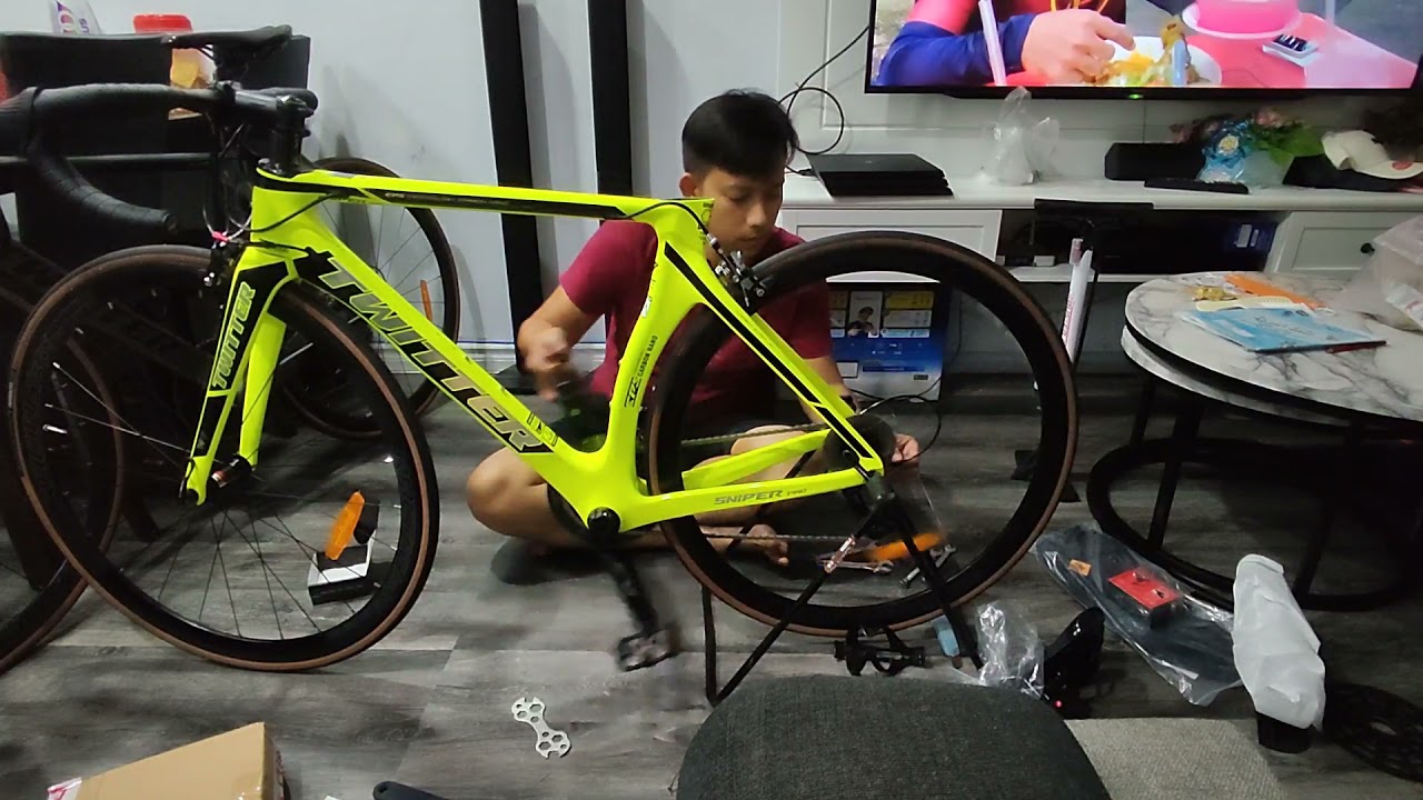 Unboxing and Installing Twitter Sniper Pro Road Bike(Nano Carbon frame)