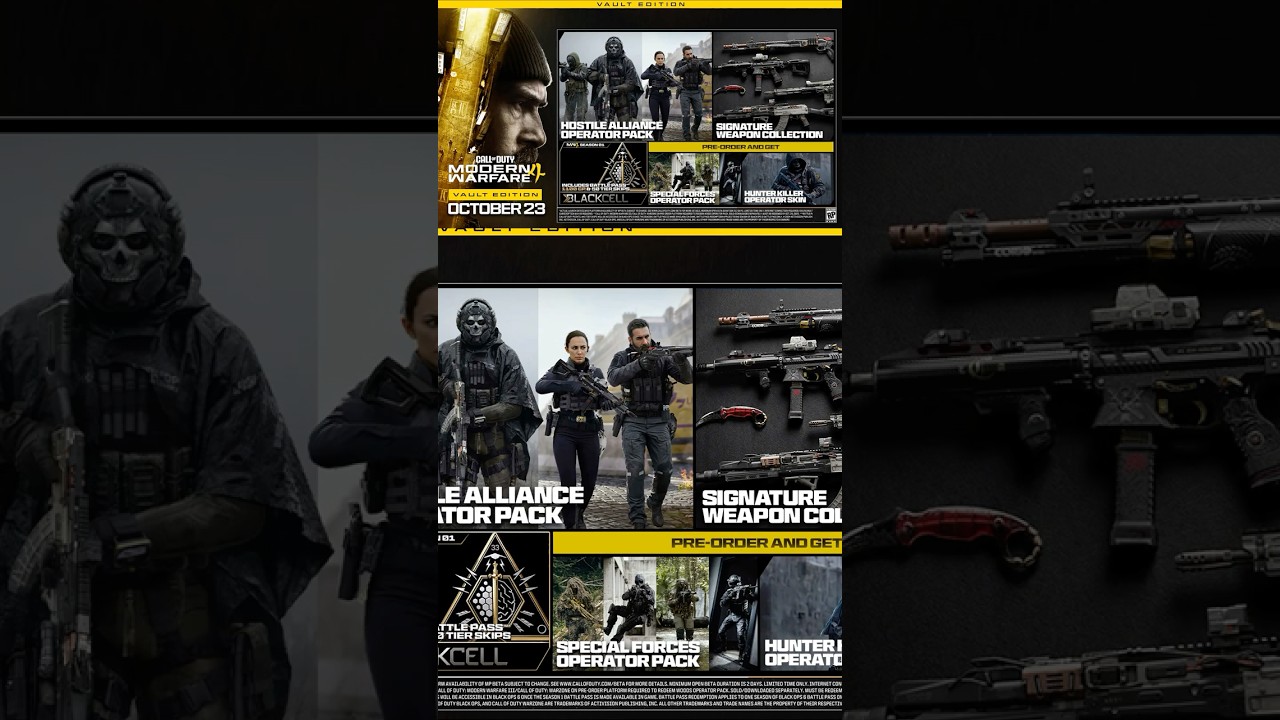 ДЕМОНСТРАЦИЯ наград за предзаказ Modern Warfare 4 Vault Edition!