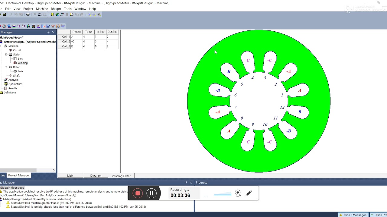 Design High Speed Motor PMSM with ANSYS Electronic v18.2( part1)