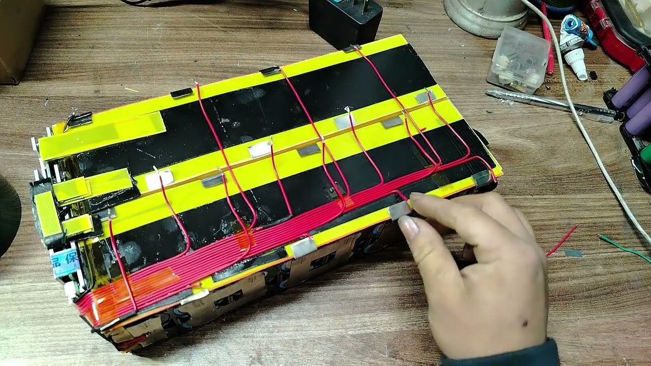 Lam khoi pin xe dien 4 binh 48v _make a 4-battery 48V system.(p1) 
