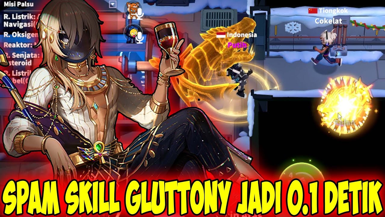 GLUTTONY SPAM SKILL JADI 0,1 DETIK ATUO MAKAN MAKAN !! Super Sus Indonesia