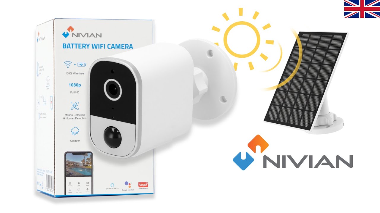 🔵 Nivian NVS-IPC-03-BAT | 📹 Battery Powered Wifi Security Camera. Practical Wireless Installation.
