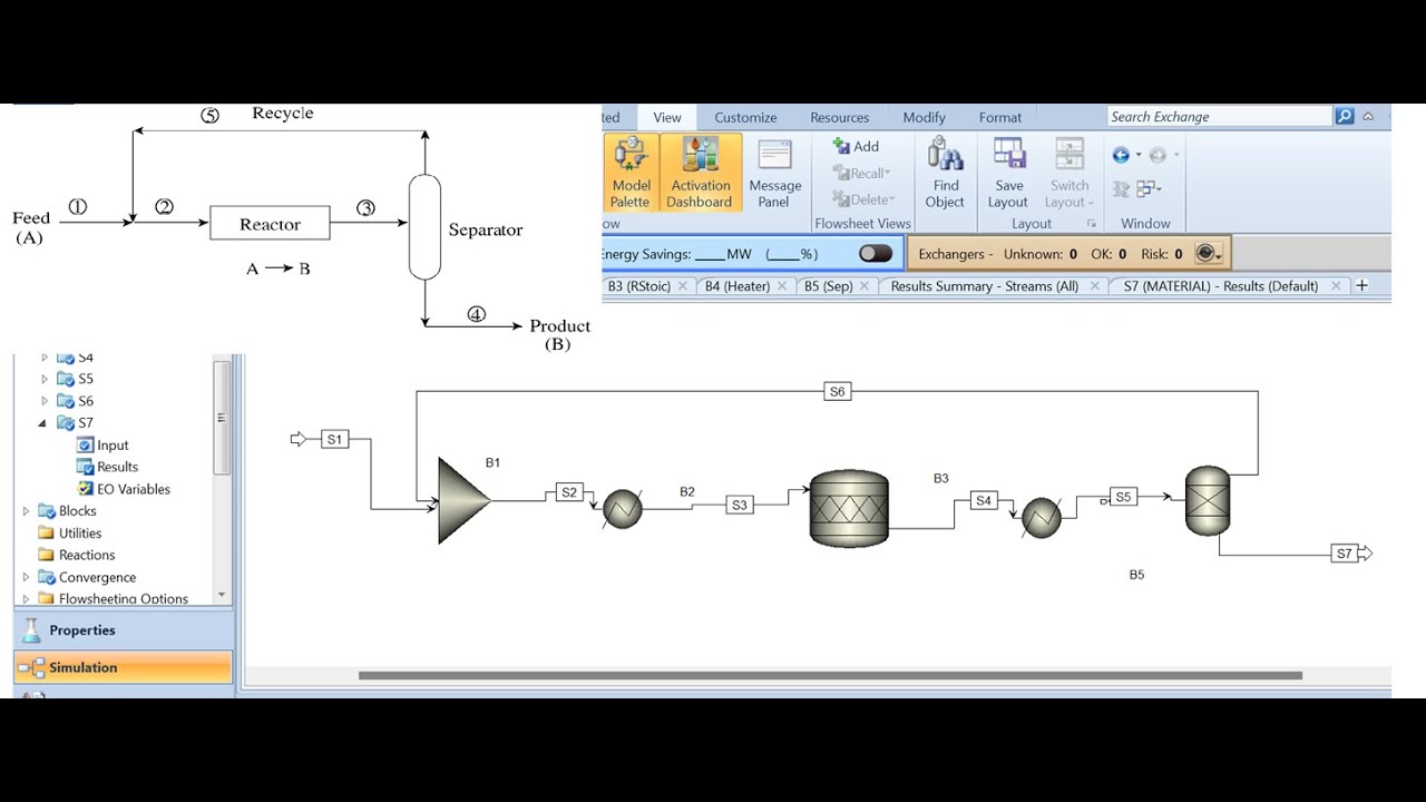 Conversion Reactor with Recycle in ASPEN Plus