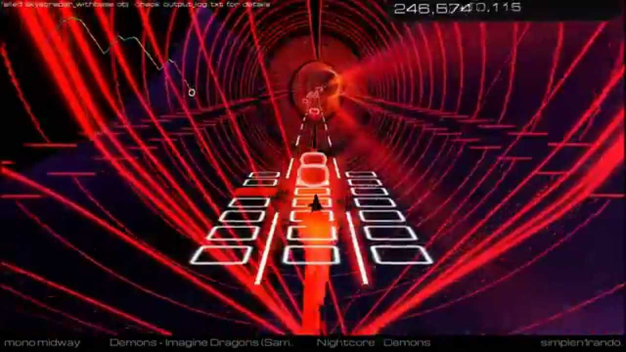 Audiosurf 2 : Nightcore - Demons [ Imagine Dragons ] (HD)