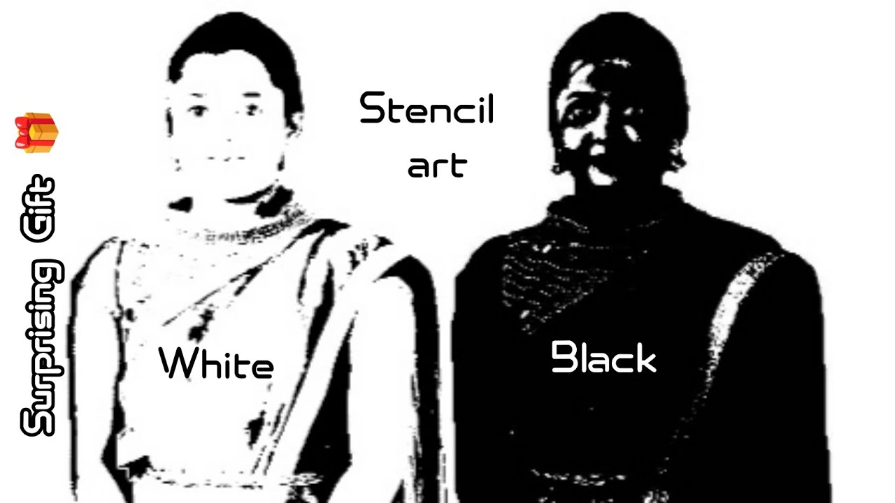 Painting of Stencil/Black & white/Portrait/Stencil No-12/#posterpainting/#ujwalcreative