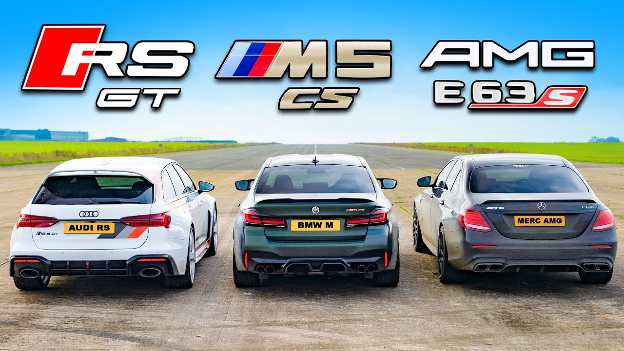 BMW M5 CS vs Audi RS6 GT vs AMG E63 S: CORRIDA DE ARRANCADA