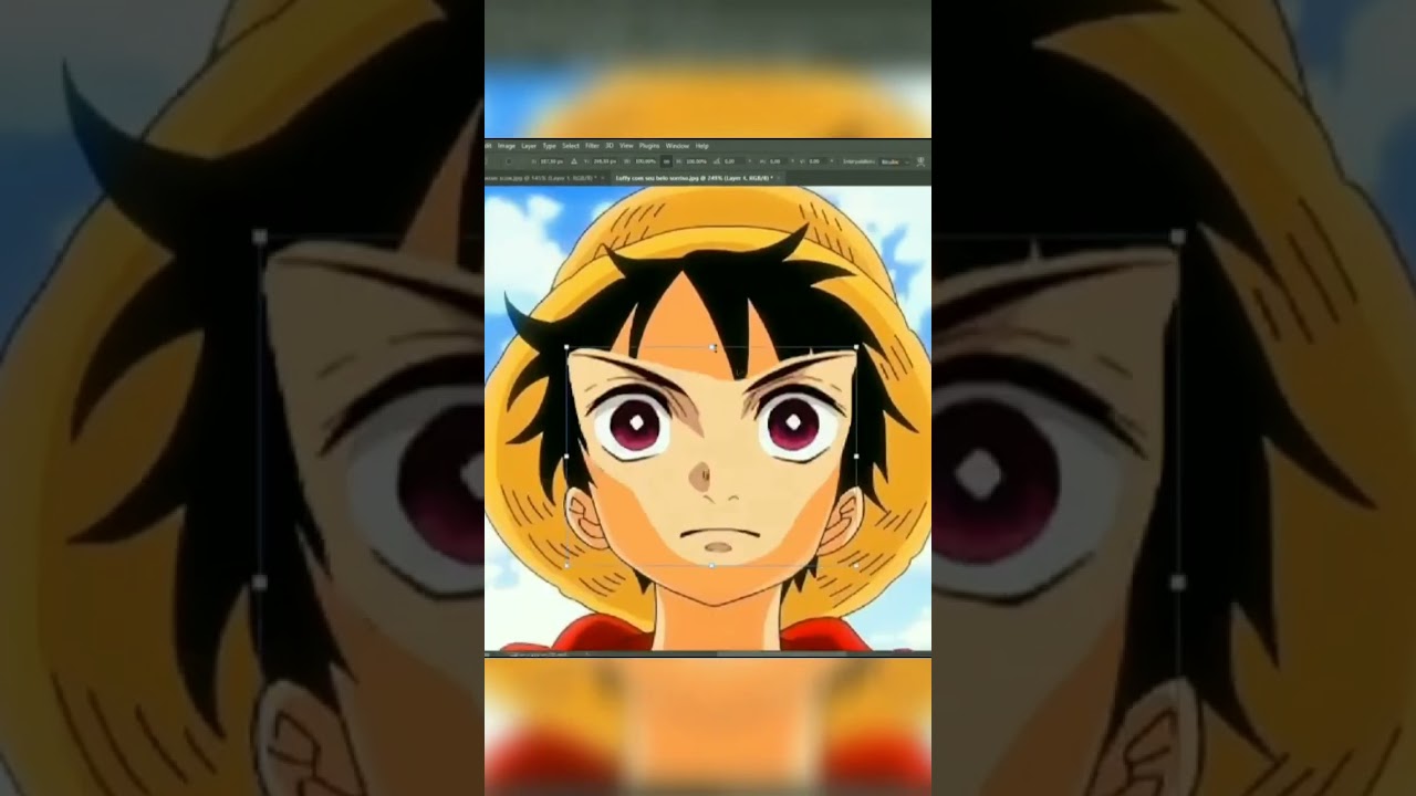 #anime #animeedit #photoshop #shorts #short #luffy #tanjiro #tutorial