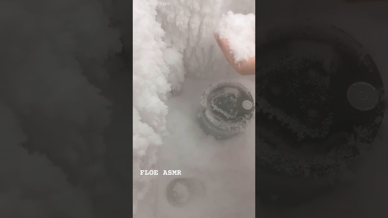 SOFT FROST EATING W HANDS #iceeating #freezerfrost #asmriceeating #asmr #freezerice #icescraping