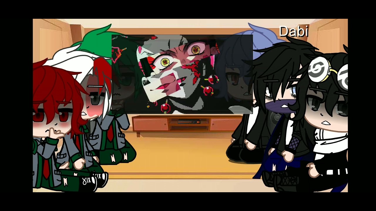 💥[]turma 1-A +vilões reagindo ao rap da daki e gyutaro[]💥《toga es daki , bakugou es gyutaro》pt 1