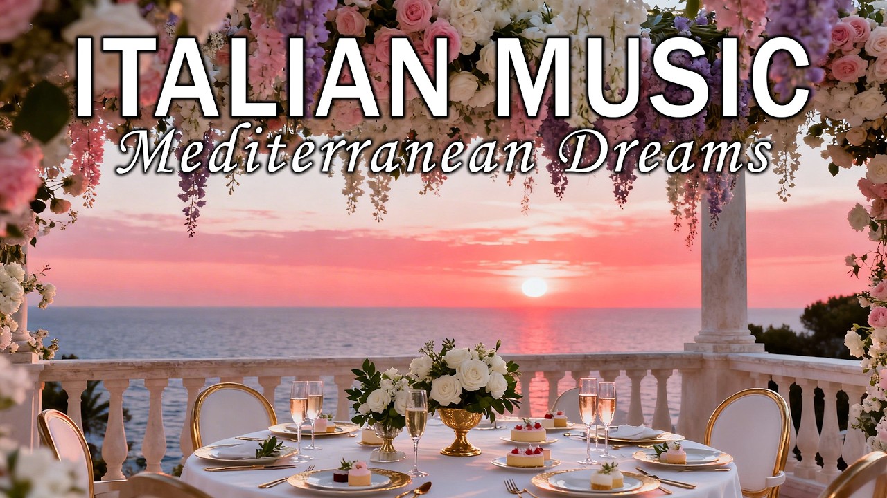 🎶 Italian Vibes & Mediterranean Music 🎶 2+ Hours Scenic Amalfi Coast & Lake Como Relaxation 4K