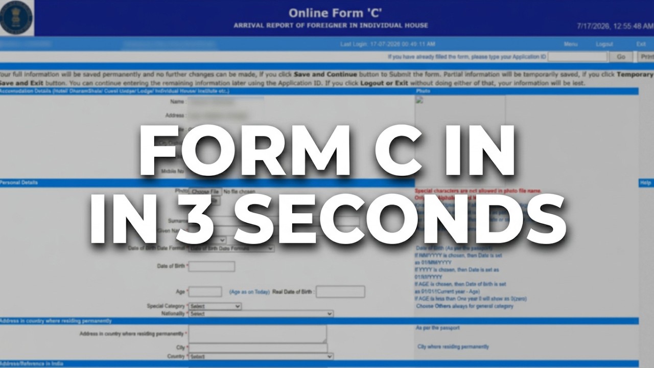 FRRO Form C Made Easy by www.cformplus.in