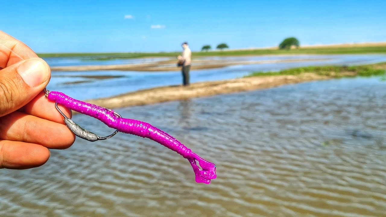 PEIXE DEMAIS NA MINHOCA artificial pescaria wormnator HKD Traíra