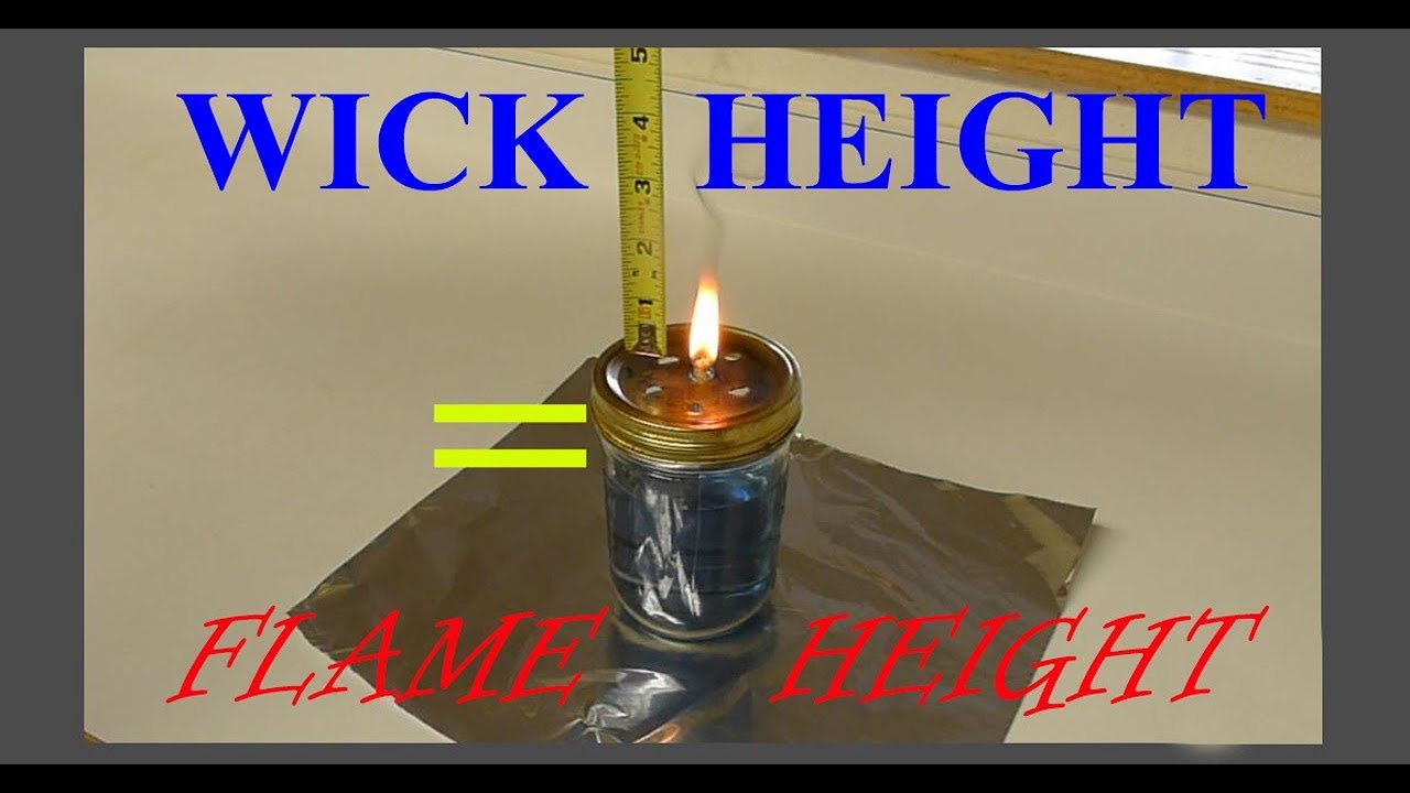How Does Wick Height Change Flame Height On A Round Cotton Wick Mason Jar Oil Lamp