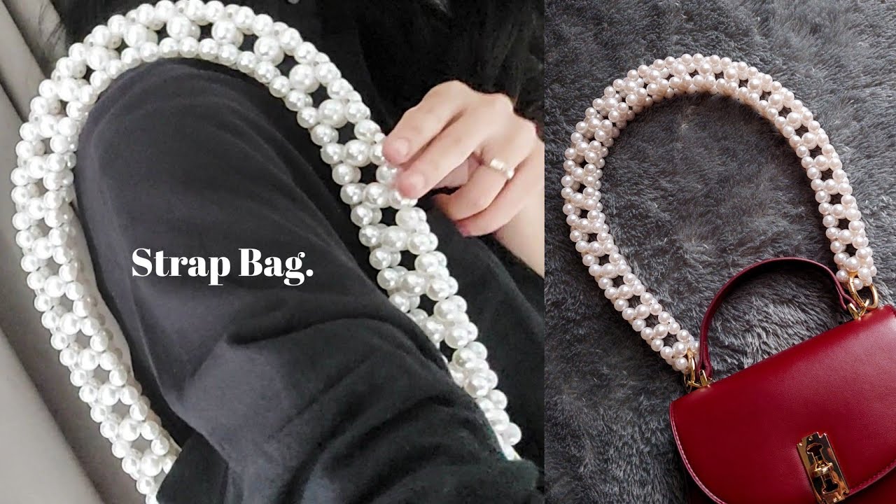 DIY Strap Bag | Beaded Strap Bag | How To Make Beaded Strap Bag | Cara Membuat Tali Tas Manik-Manik