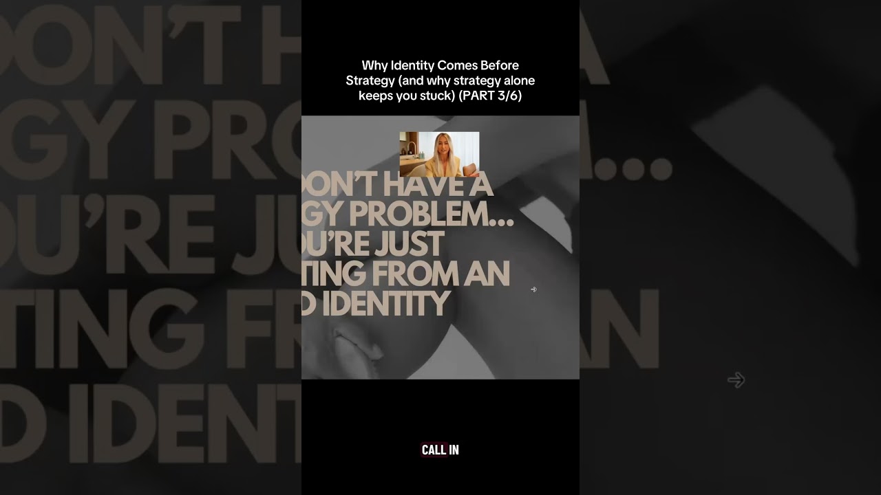 Why Identity Comes Before Strategy (PART 3/6)