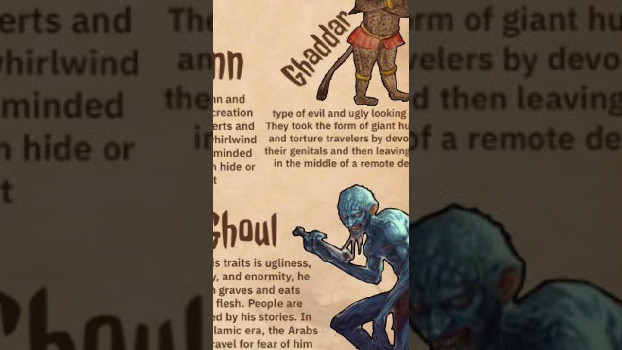 TYPE OF MYTHICAL CREATURES  || GHOUL  || #mythical  #ghoul #universe