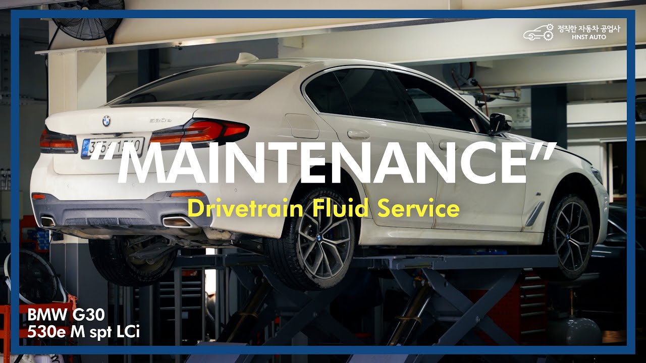 BMW G30 530e 하이브리드 ZF 미션+후륜 디퍼런셜 오일 교체 작업ㅣ정직한 자동차 공업사 HNST AUTOㅣ메인터넌스