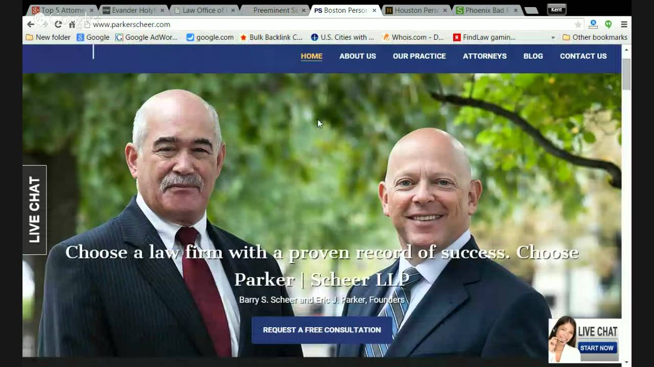 Top 5 Attorney websites on Google