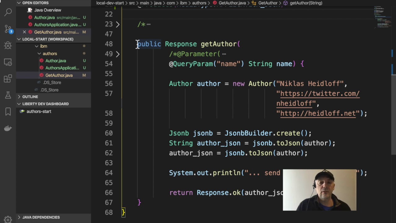 Create one Mircroservice with Java, OpenLiberty and MicroProfile (18 min) beginner level