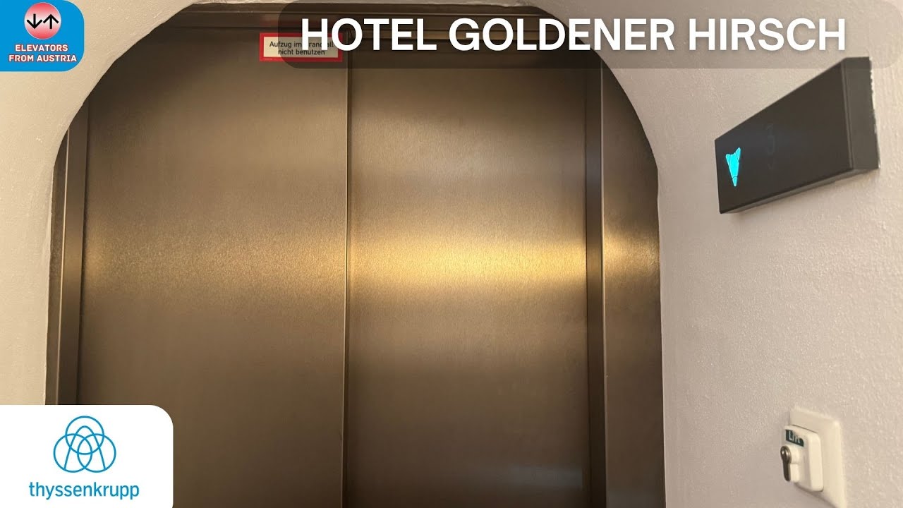 2019 thyssenkrupp Synergy 200 MRL traction elevator@Hotel***** Goldener Hirsch, Salzburg, Austria