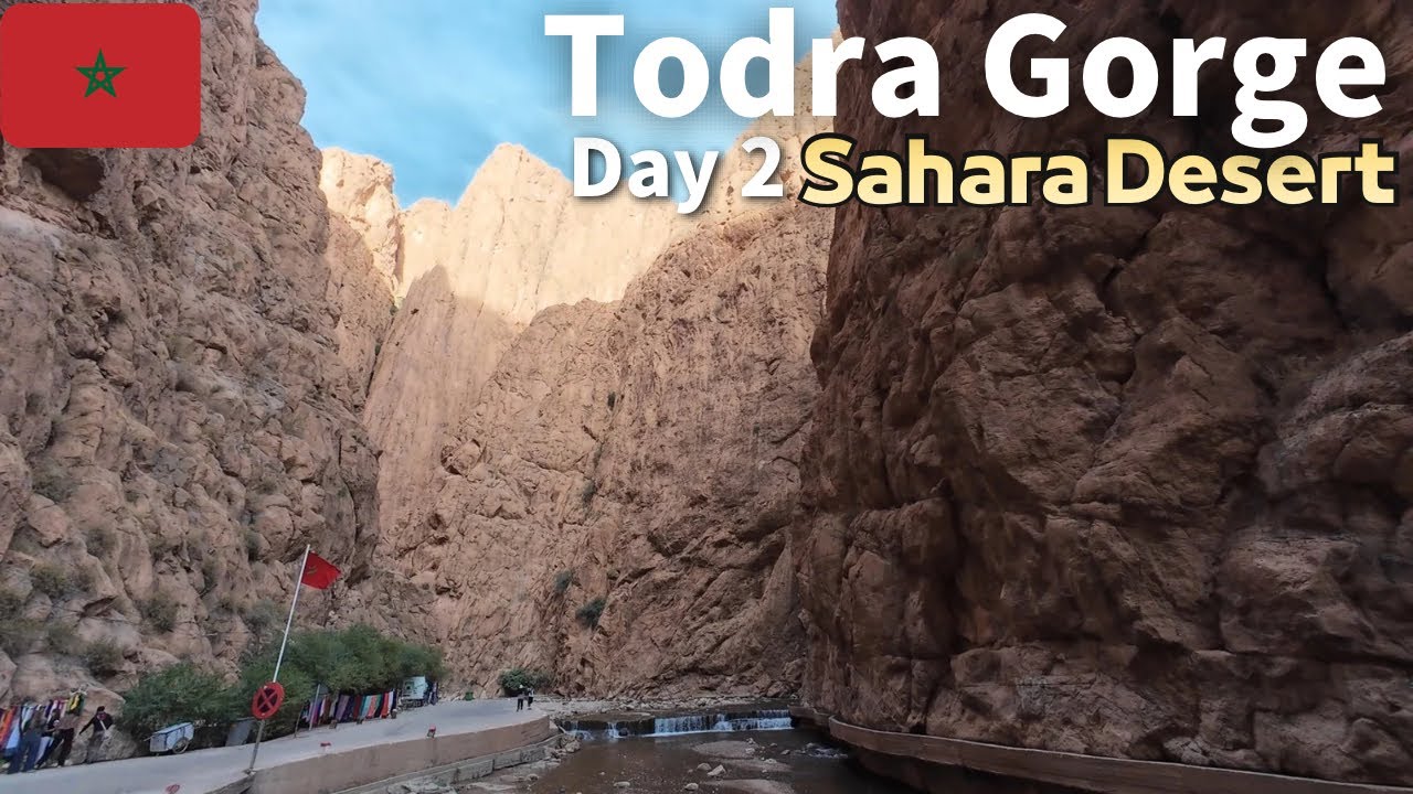 【4K】🇲🇦From Silent Sahara🏜️ Morning to Todra Gorge | Morocco Desert Tour Day 2